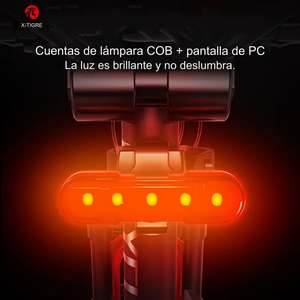 PACK DE LUZ DELANTERA Y LUZ TRASERA PARA BICICLETA