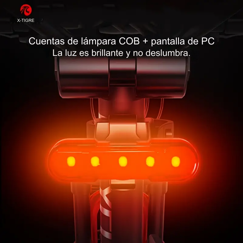 PACK DE LUZ DELANTERA Y LUZ TRASERA PARA BICICLETA